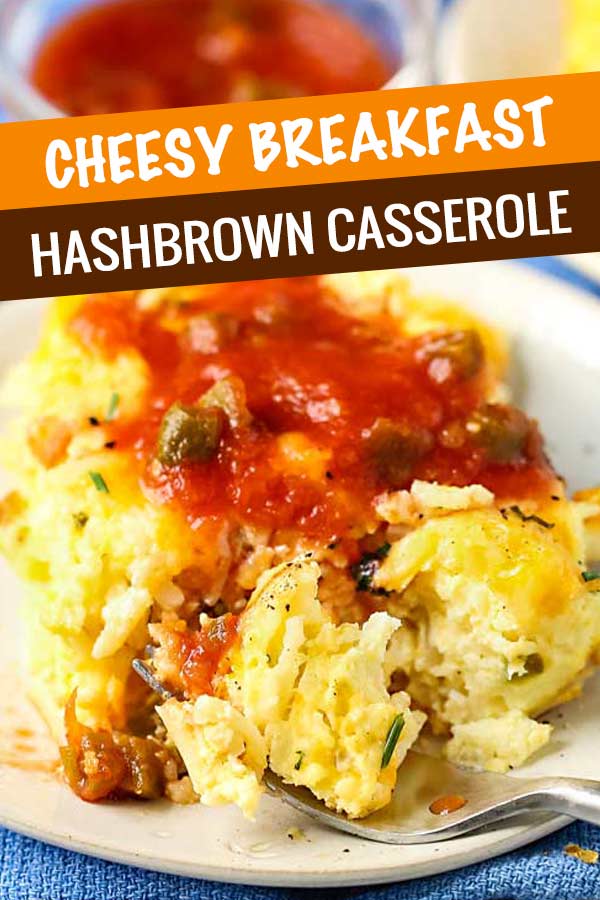 Perfect for feeding a crowd or a hungry family on the weekend, this hashbrown casserole is comforting, cheesy, full of fresh veggies, and can be made ahead for a busy holiday! #casserole #hashbrown #breakfast #easyrecipe #cheesy #vegetarian #baked #makeahead #overnight #holiday