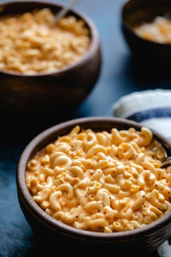 Bowl of creamy mac and cheese