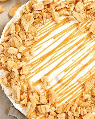A true peanut butter lovers' dream, this easy no bake peanut butter pie is made with just 6 ingredients! The nutter butter crust is unbelievable! #nobake #dessert #peanutbutter #nutterbutter #pie #easyrecipe #easydessert