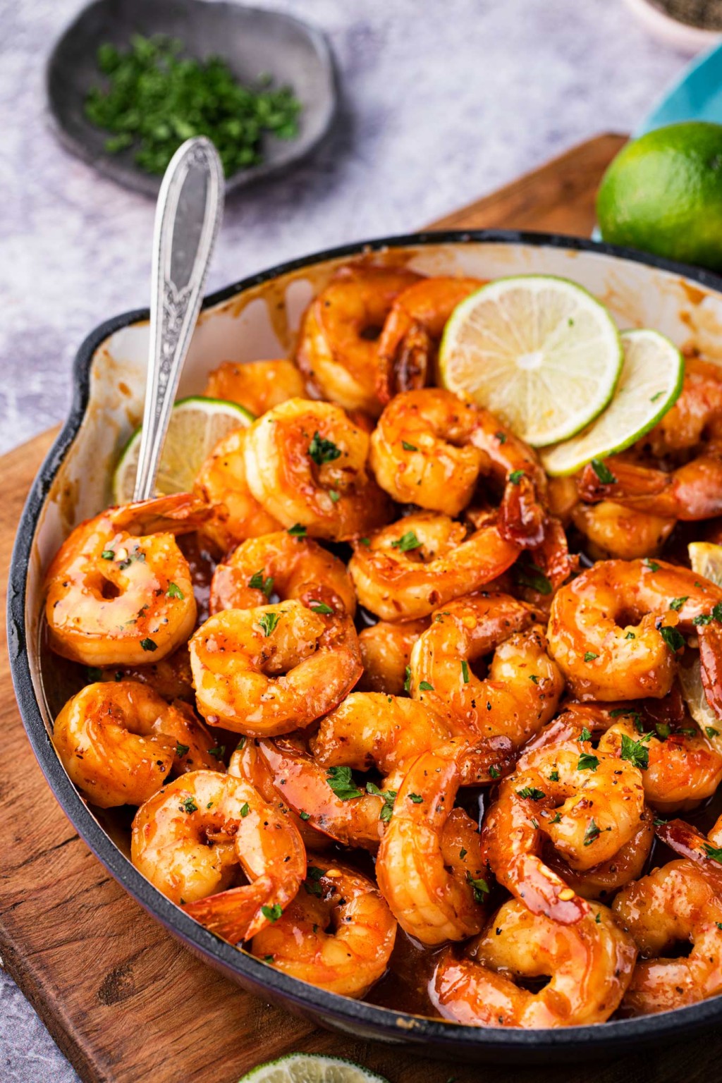 Spicy Honey Lime Shrimp Recipe (quick and easy) The Chunky Chef