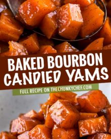 Candied Yams/Candied Sweet Potatoes are made with sweet potatoes, brown sugar, butter and plenty of warm spices and are the PERFECT holiday side dish! #yams #candiedyams #sweetpotatoes #candiedsweetpotatoes #thanksgiving #holiday #sidedish #candied 