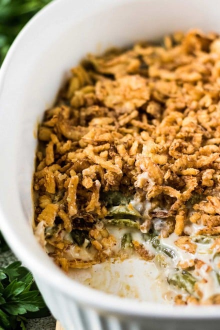 Classic Green Bean Casserole (holiday side dish!) - The Chunky Chef