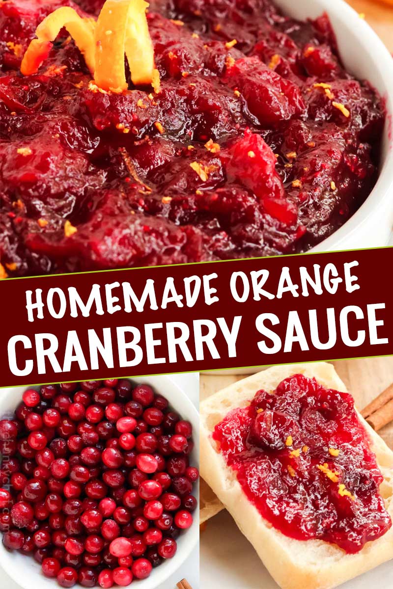 Easy and classic cranberry sauce, made from scratch in just 20 minutes and with only 4 ingredients!  Perfect with roasted turkey and on leftover sandwiches too! #cranberry #sauce #holiday #thanksgiving #sidedish #condiment #fromscratch #easyrecipe