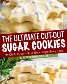 These cut out sugar cookies are delicious, have slightly crispy edges and soft centers, keep their shape, and they have perfect edges every single time!  The only sugar cookie recipe you'll need! #sugarcookie #cutoutcookies #dessert #easyrecipe #makeahead #christmascookie #christmas #holiday #baking