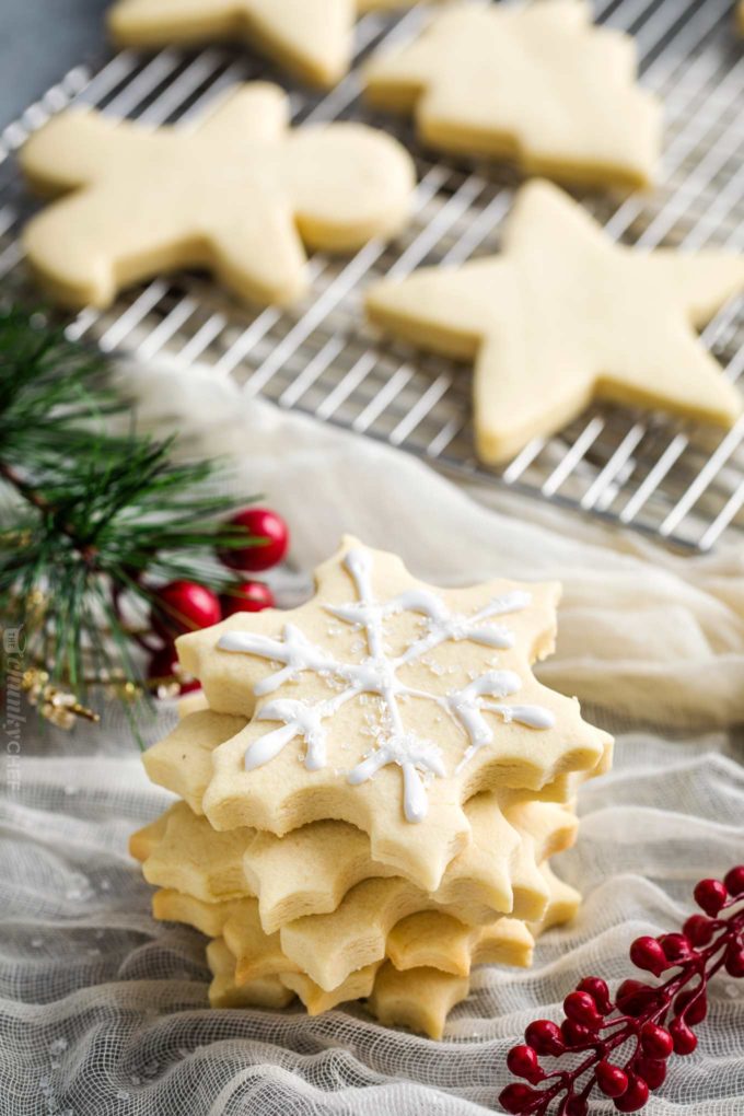 Decorated holiday sugar cookies