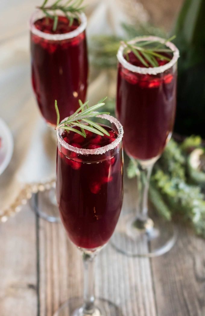 Pomegranate mimosas recipe