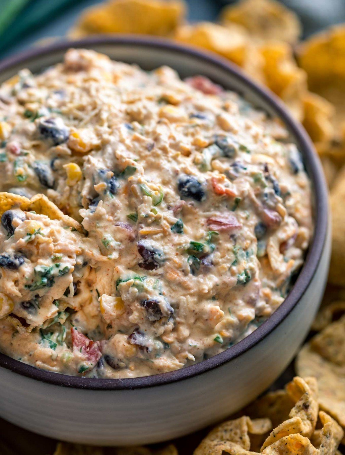 Chicken Taco Dip make Ahead No Bake The Chunky Chef chicken-taco-dip-make-ahead-no-bake-the-chunky-chef