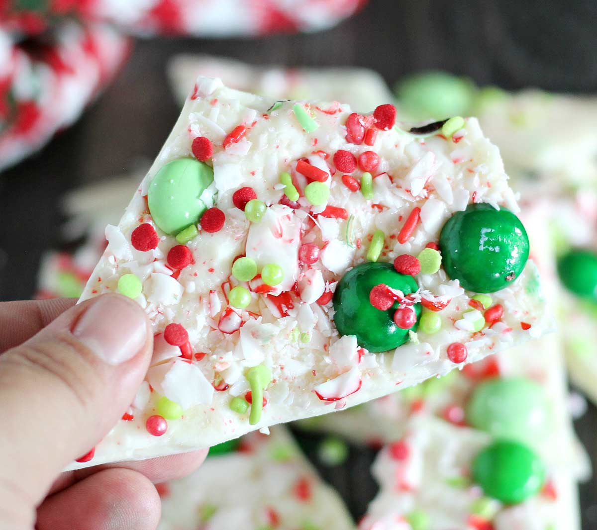 Easy white chocolate peppermint bark