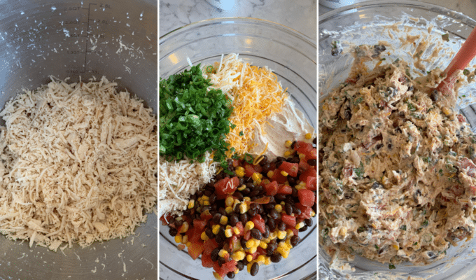 how to make no bake chicken taco dip
