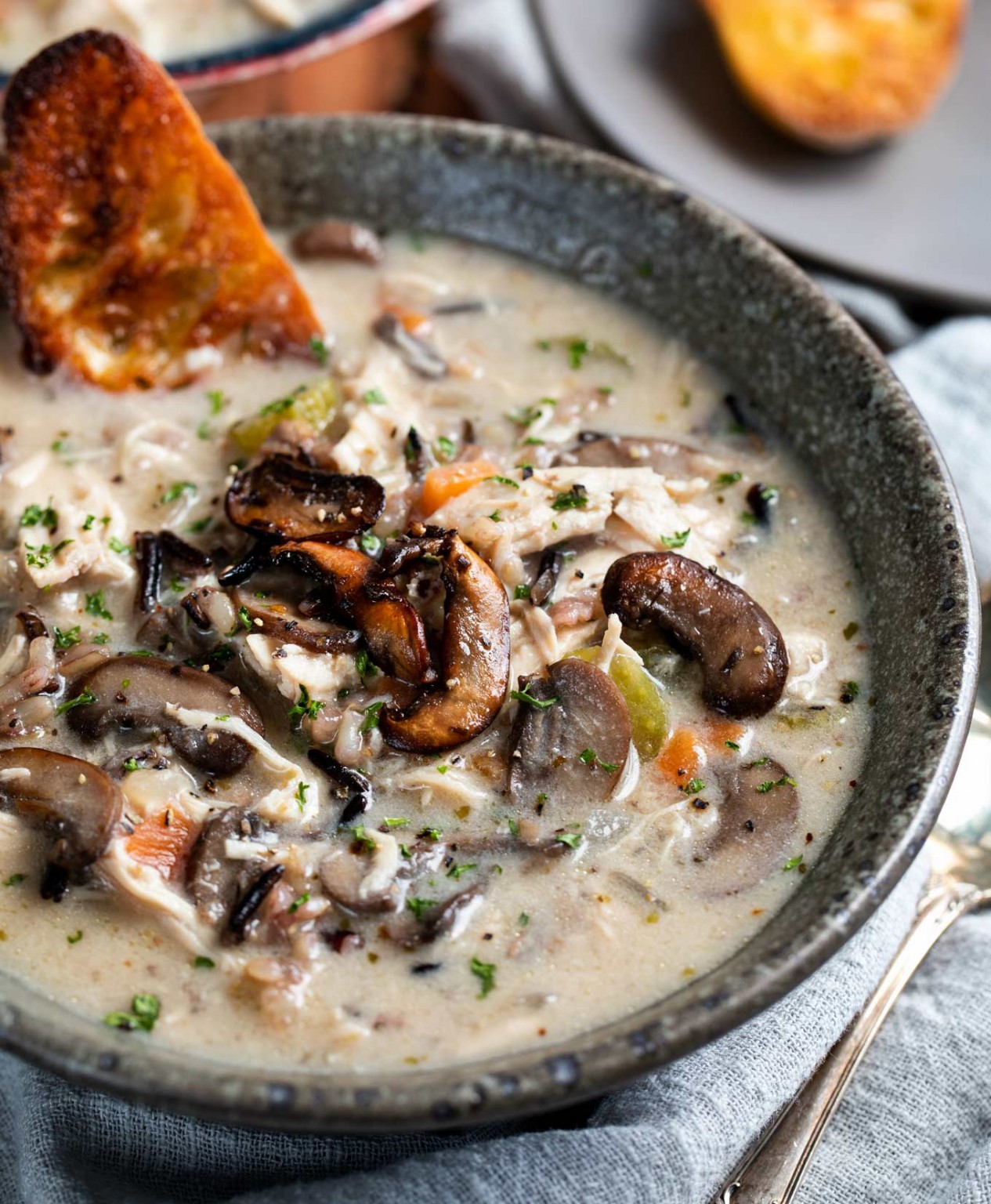 Creamy Chicken Wild Rice Soup (so hearty!) - The Chunky Chef