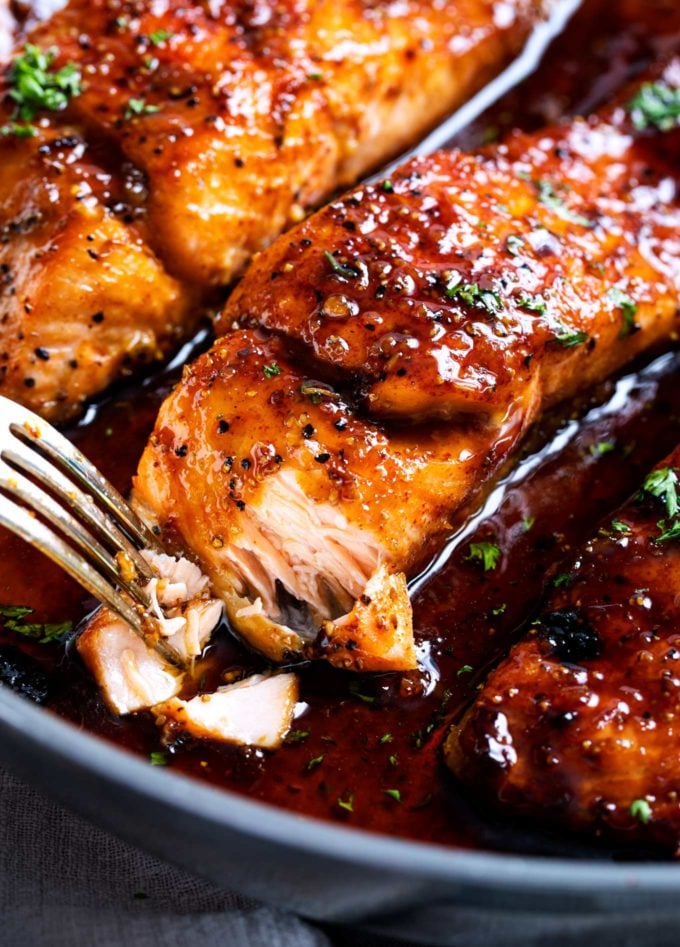 Easy honey garlic salmon recipe