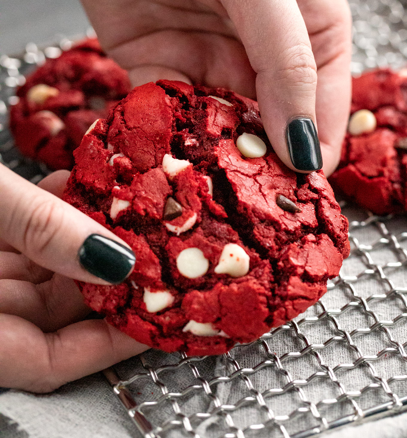 image of Red Velvet Cake Mix Cookies recipe by The Chunky Chef