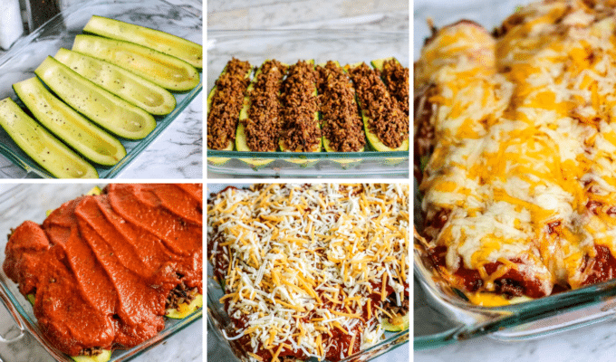 How to make enchilada stuffed zucchini boats