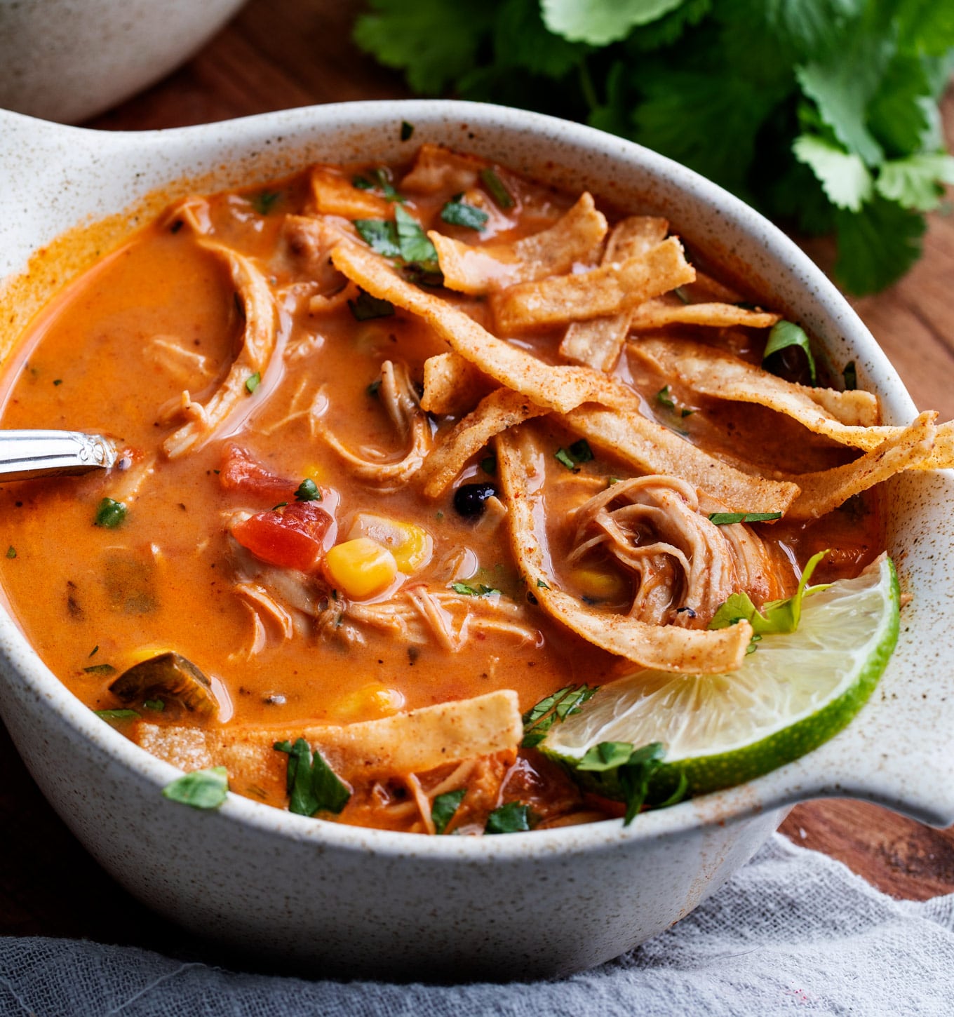 Creamy Chicken Tortilla Soup (Instant Pot Recipe) The Chunky Chef
