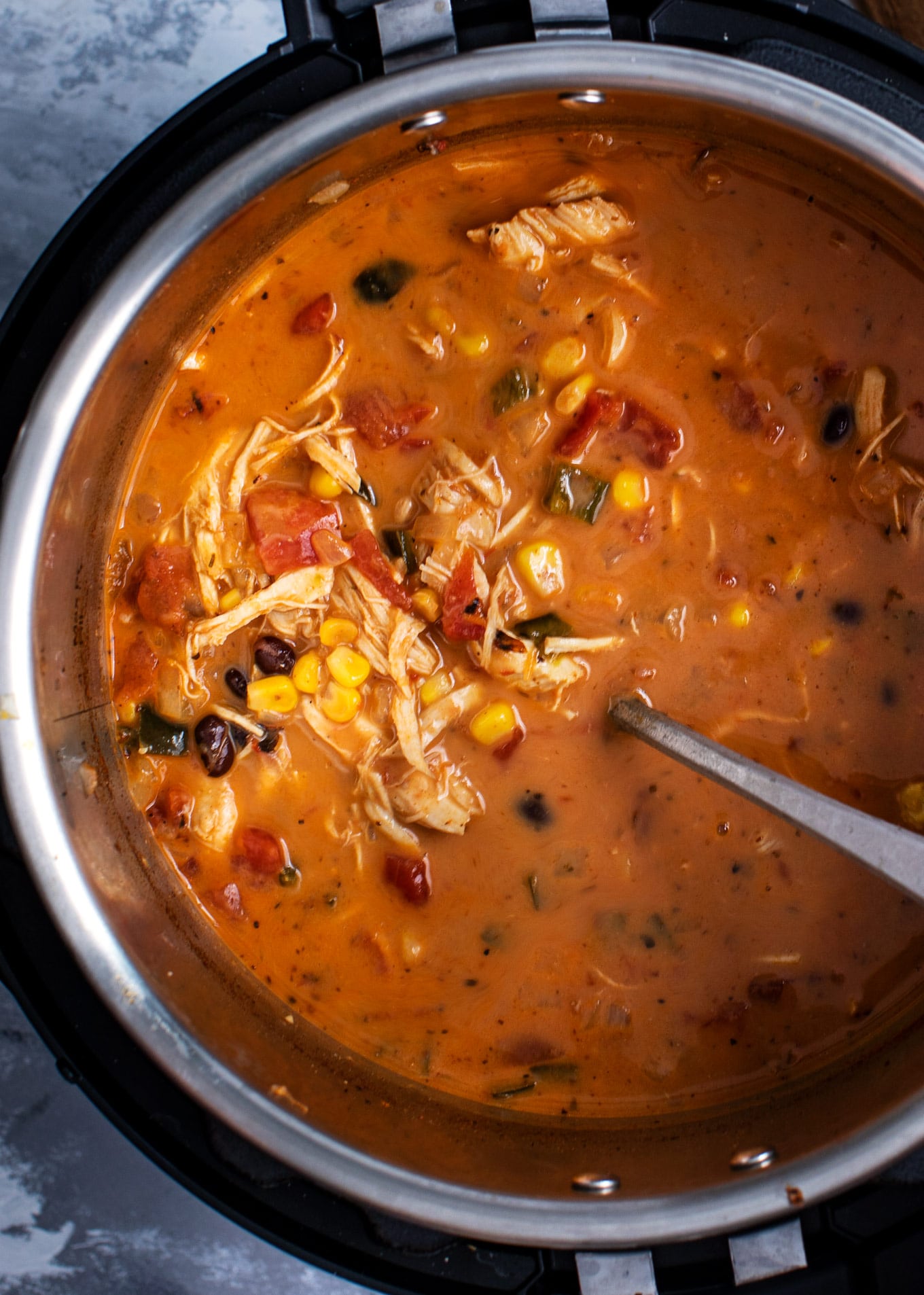 Creamy Chicken Tortilla Soup (Instant Pot Recipe) - The Chunky Chef