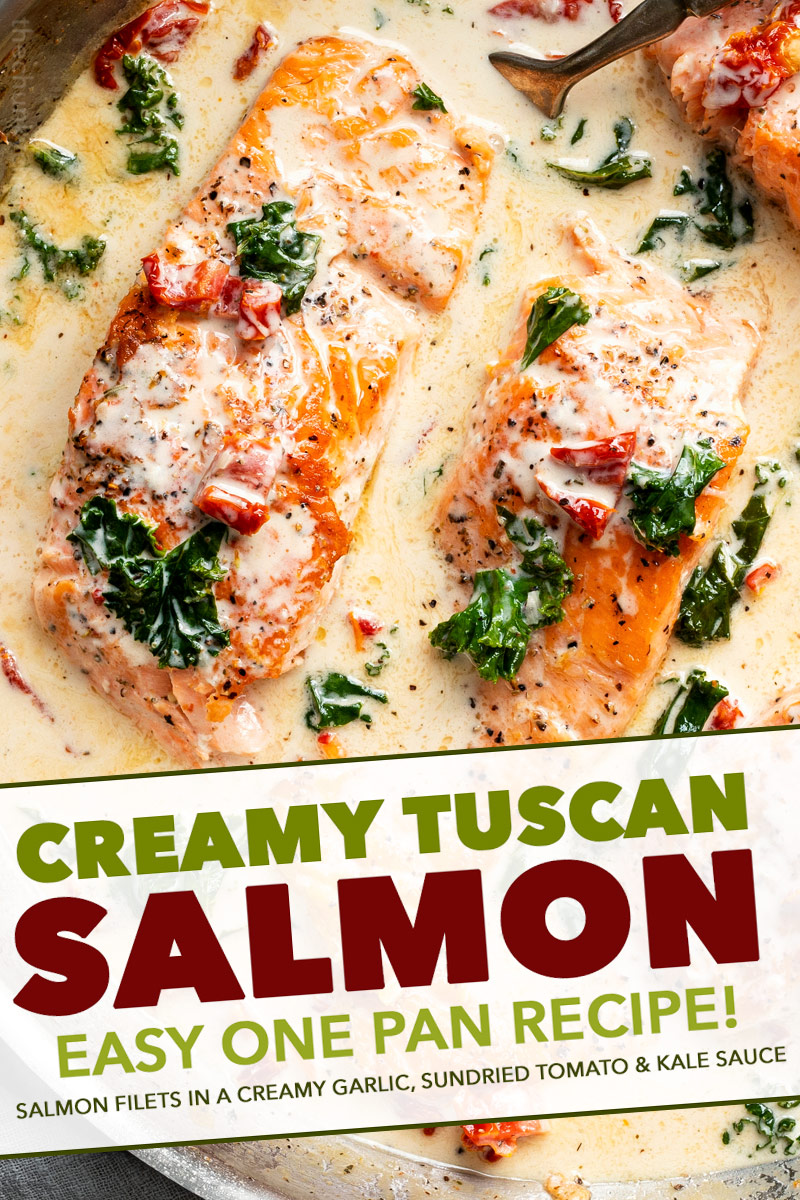 Creamy Garlic Tuscan Salmon (one pan recipe) The Chunky Chef