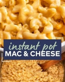 This Instant Pot Mac and Cheese is ultra creamy and rich with a velvety smooth sauce!  Ready in about 20 minutes, it's perfect for a busy night and always a family favorite! #macandcheese #comfortfood #macaroni #cheese #instantpot #pressurecooker #sidedish #comfortfood #holidayfood