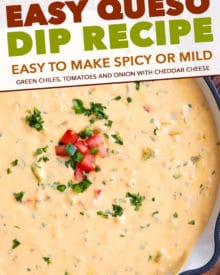 Smooth and silky queso dip, made using NO velveeta!  Packed with flavor, yet so easy to make, and party ready in just 20 minutes! #queso #dip #cheese #mexican #appetizer #party #cincodemayo #easyrecipe