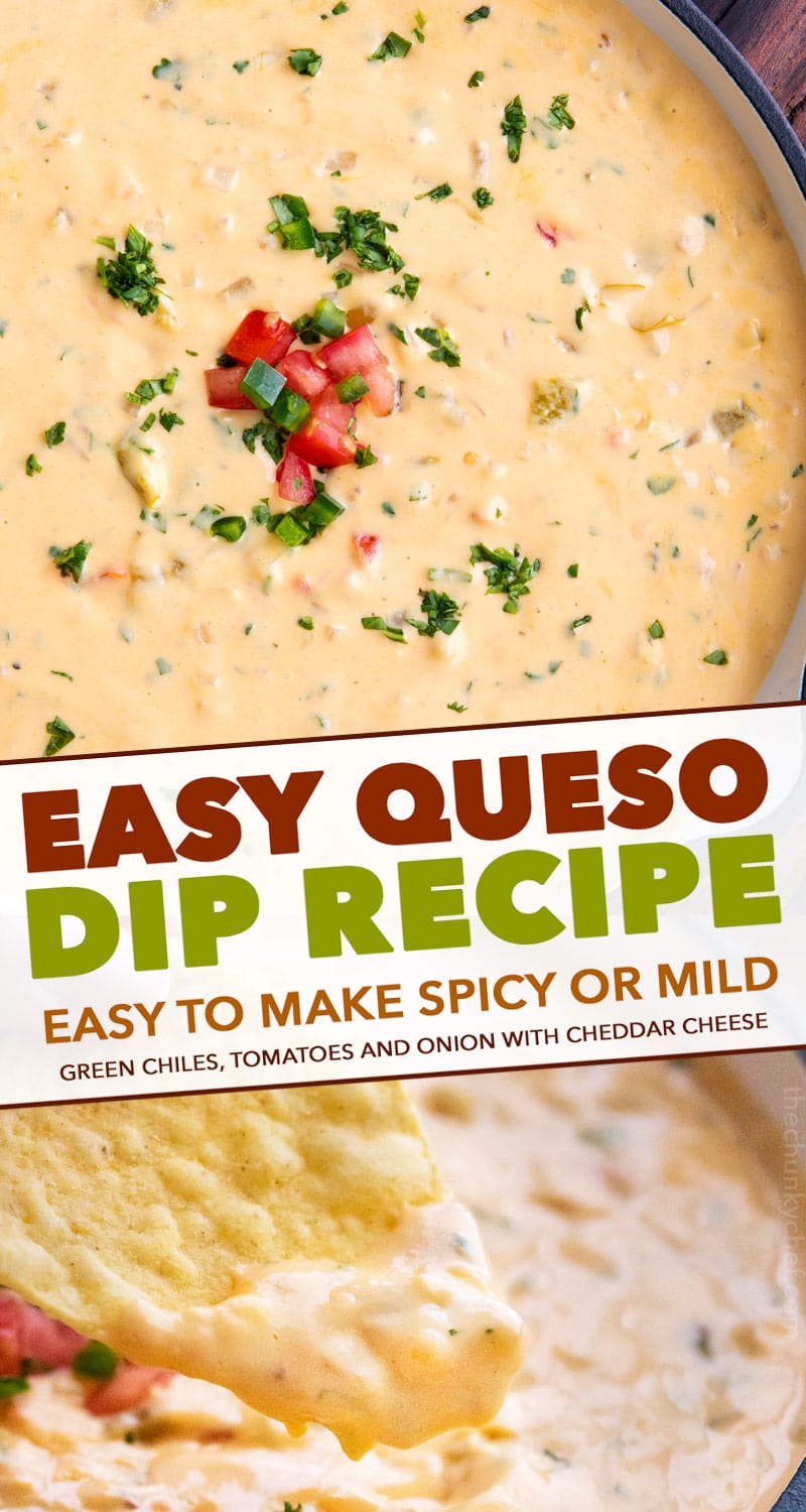 Queso Dip Recipe (Mexican cheese dip) The Chunky Chef