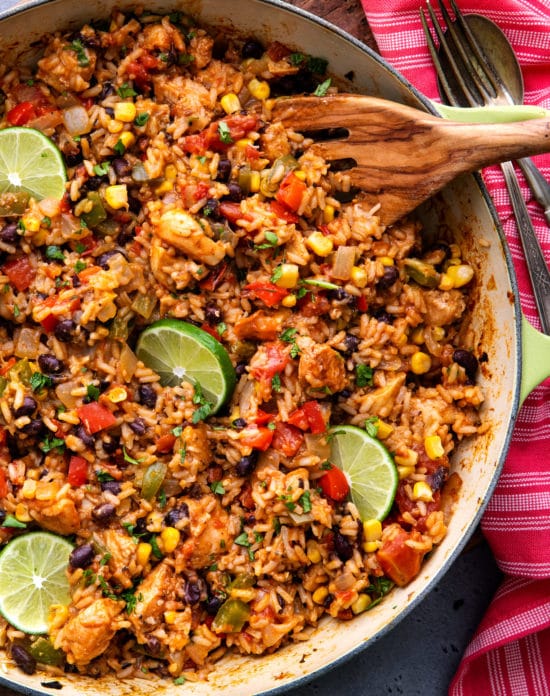 Southwest Chicken and Rice (one pan!) - The Chunky Chef