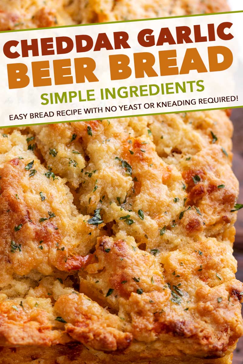 Garlic Cheddar Beer Bread (cheddar bay flavor) The Chunky Chef