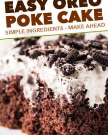 pin image for oreo poke cake