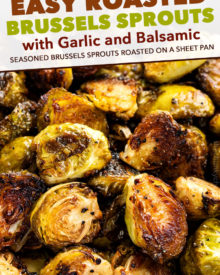 pinterest image for roasted brussels sprouts