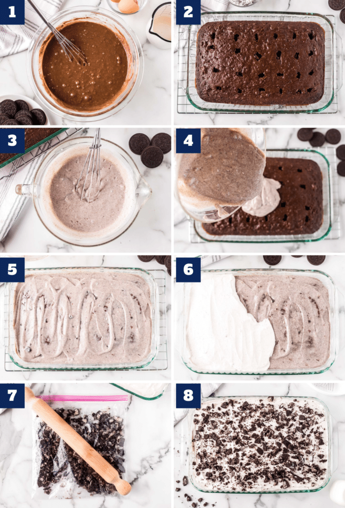 how to make oreo poke cake