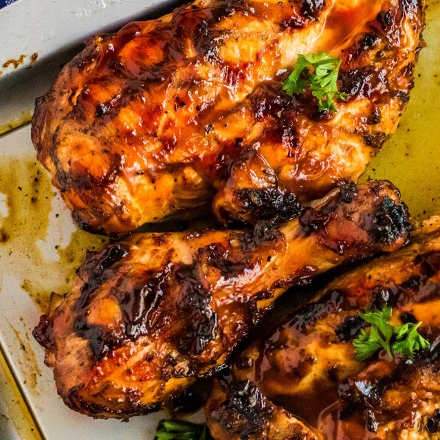 Grilled BBQ Chicken (family favorite!) - The Chunky Chef