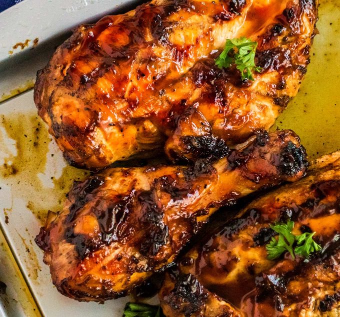 Grilled BBQ Chicken (family favorite!) - The Chunky Chef