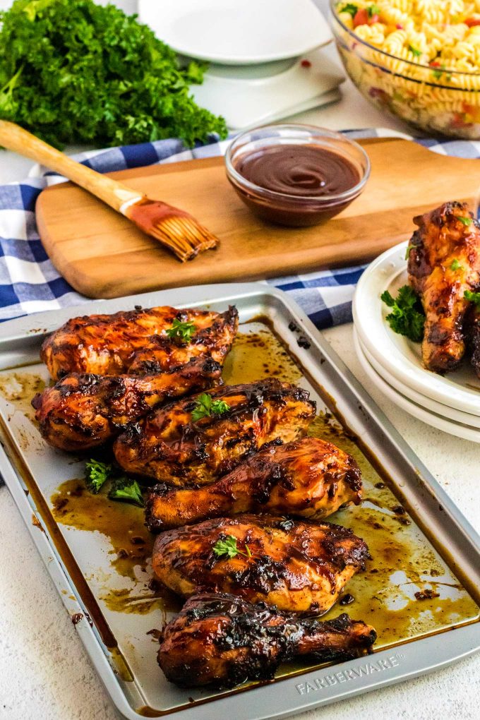 Platter of bbq chicken