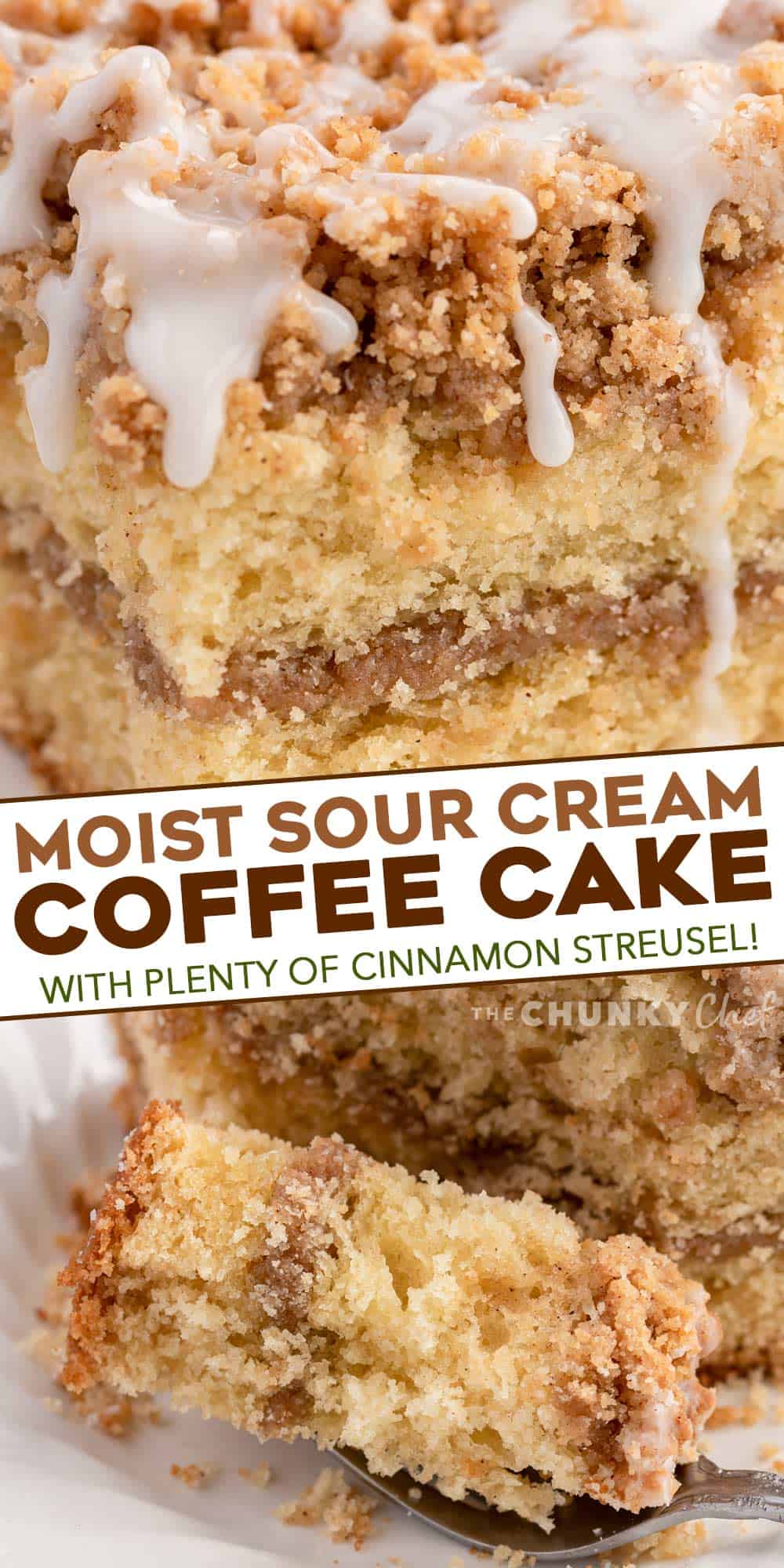 Sour cream coffee cake cinnamon streusel the chunky chef
