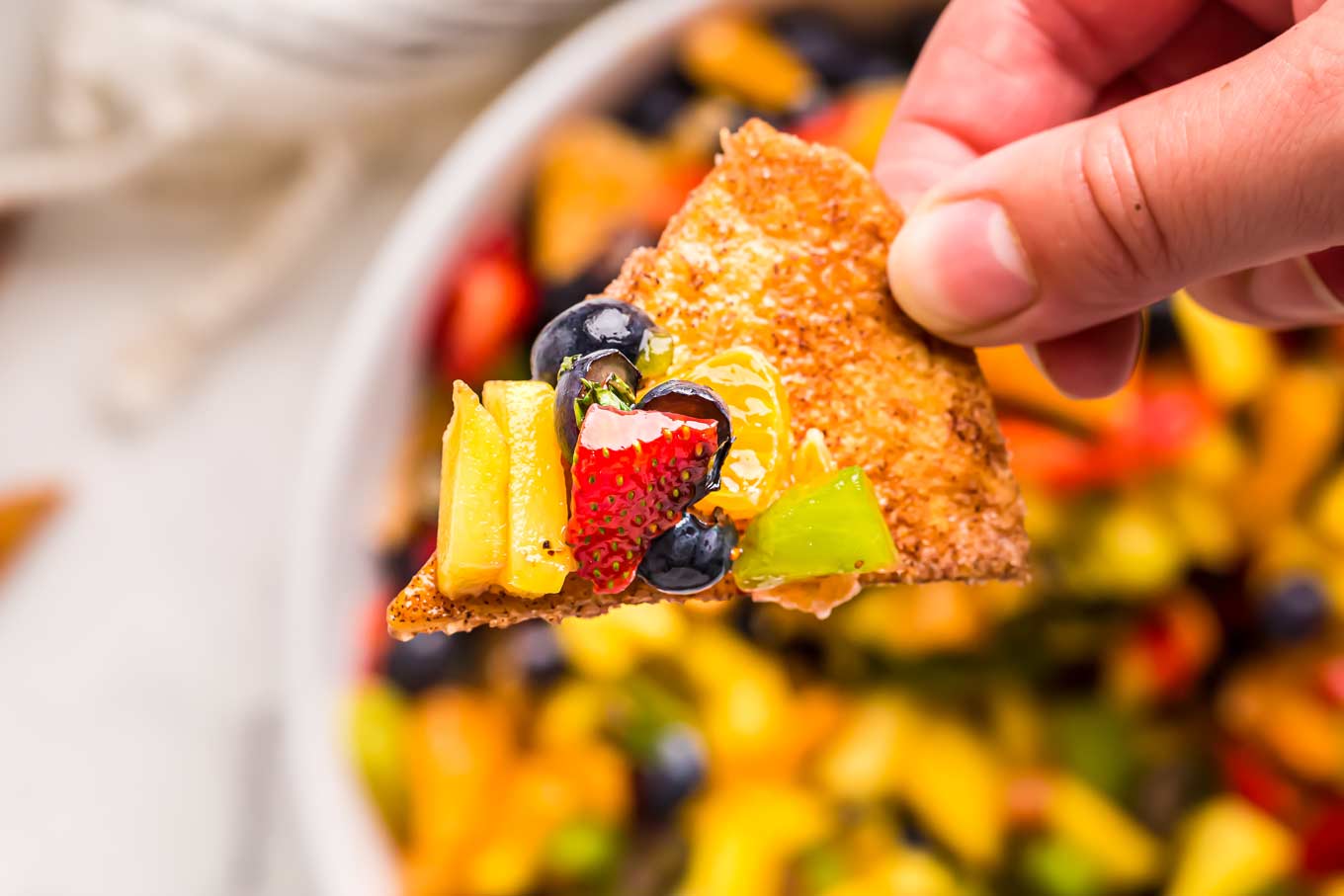 Fruit Salsa and Cinnamon Chips