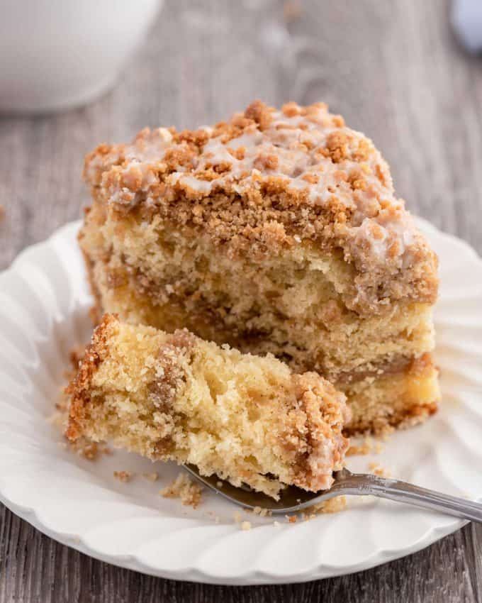 forkful of coffee cake