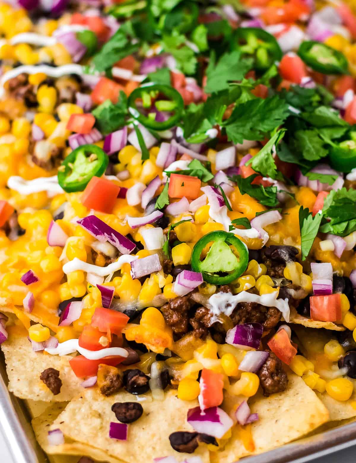 Sheet Pan Nachos - Tornadough Alli