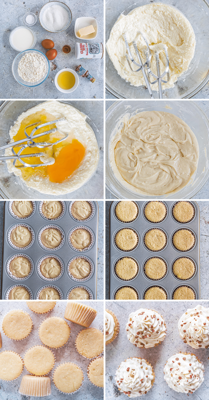 step by step photos for making vanilla cupcakes