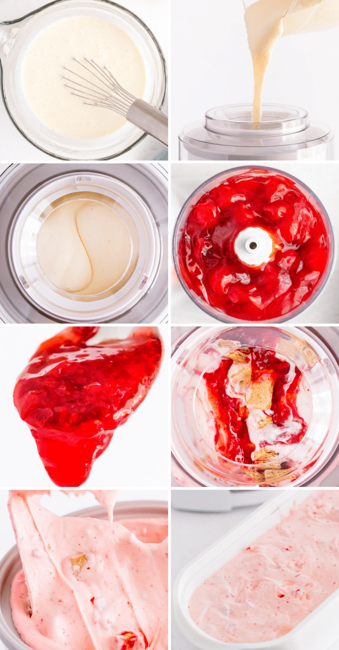 process images for how to make homemade ice cream