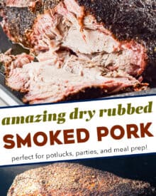 Ultra flavorful and tender, this Pork Shoulder is smoked low and slow, and creates the most amazing, melt in your mouth pulled pork!  Step by step how to smoke pork shoulder recipe.