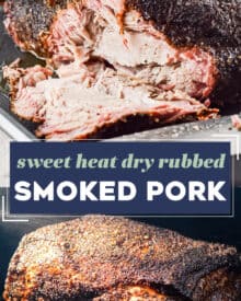 Ultra flavorful and tender, this Pork Shoulder is smoked low and slow, and creates the most amazing, melt in your mouth pulled pork!  Step by step how to smoke pork shoulder recipe.