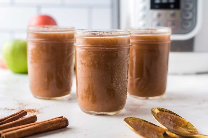 3 jars of homemade applesauce