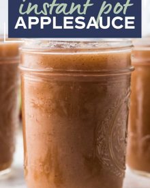 This Instant Pot Applesauce recipe laced with cinnamon and brown sugar, and makes for a fantastic kid-friendly recipe. Just 6 ingredients needed, so you can make this homemade treat over and over again. #applesauce #apples #instantpot #pressurecooker #snack #homemade #fall