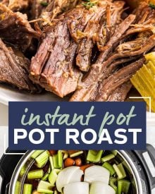 Juicy, melt-in-your-mouth beef, tender vegetables and an ultra flavorful gravy make for the perfect Pot Roast recipe! Classic comfort food meets family friendly dinner, made with the ease of the Instant Pot! #potroast #beef #instantpot #pressurecooker #dinner #comfortfood #potroastrecipe