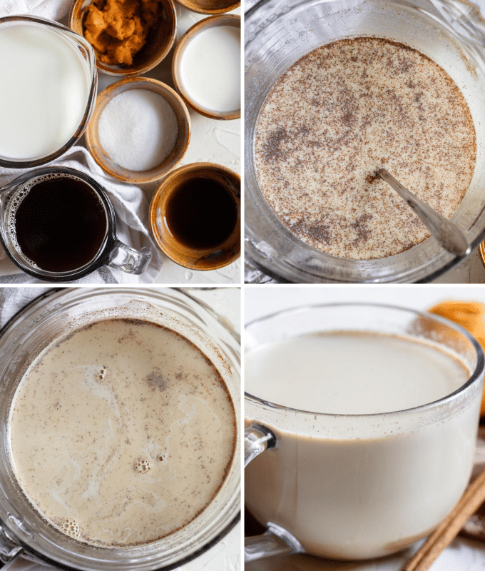 step by step how to make pumpkin spice latte