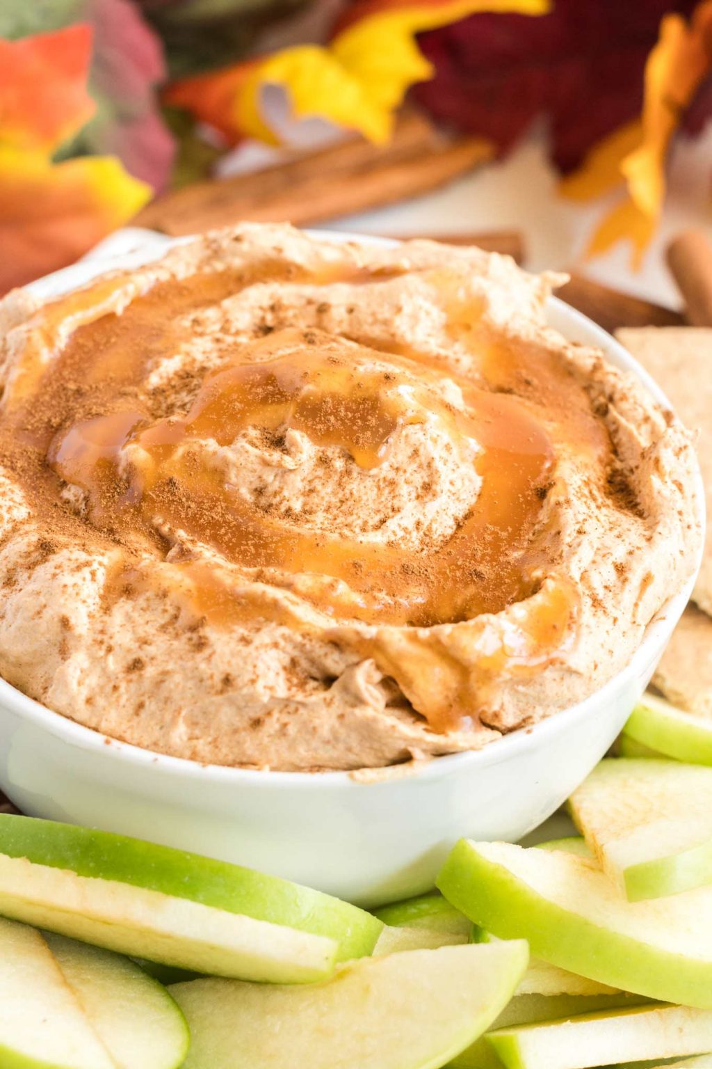 Butterscotch Caramel Pumpkin Dip (no bake) The Chunky Chef