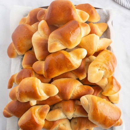 Pile of crescent rolls