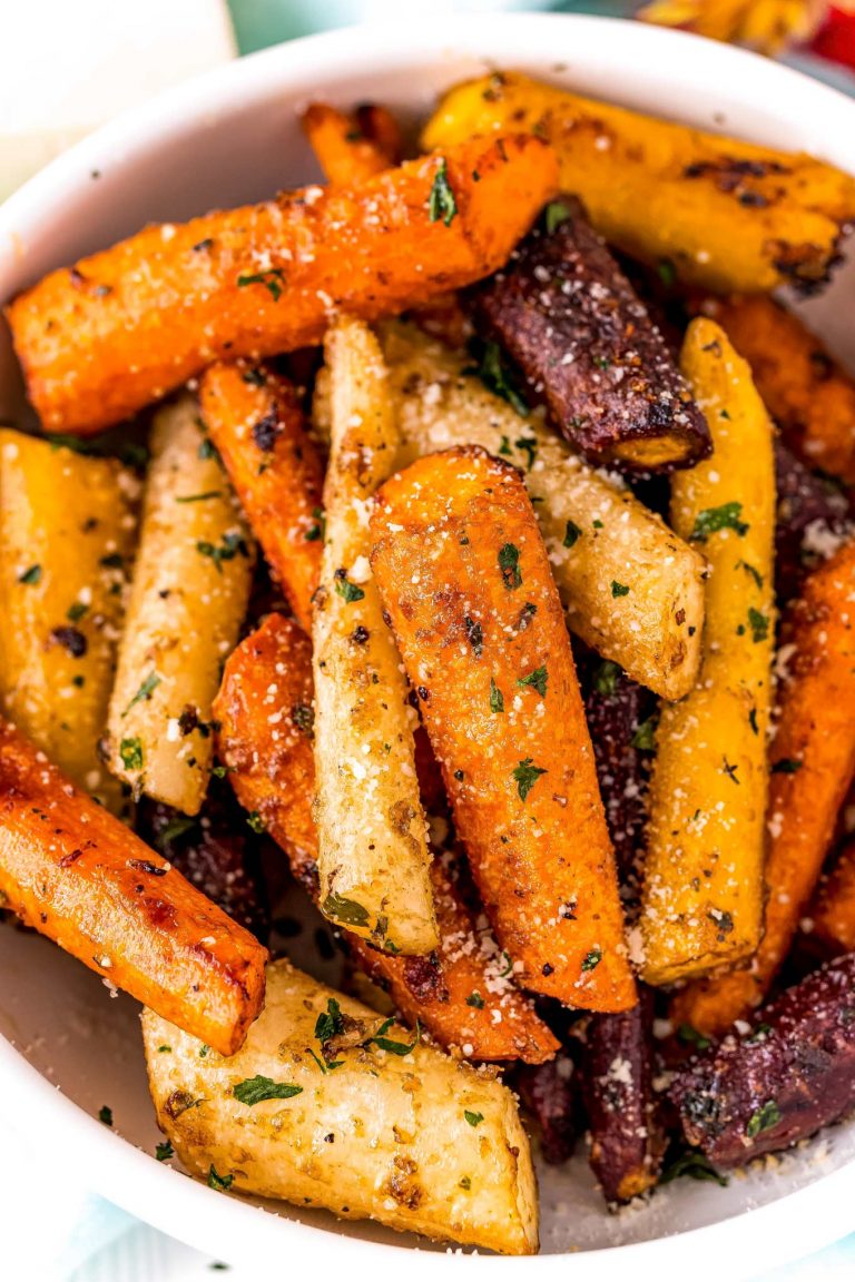 Parmesan Roasted Carrots (easy side dish) The Chunky Chef