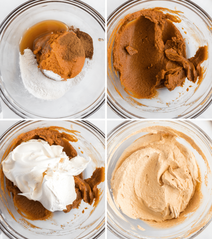 making pumpkin dip in step by step photos