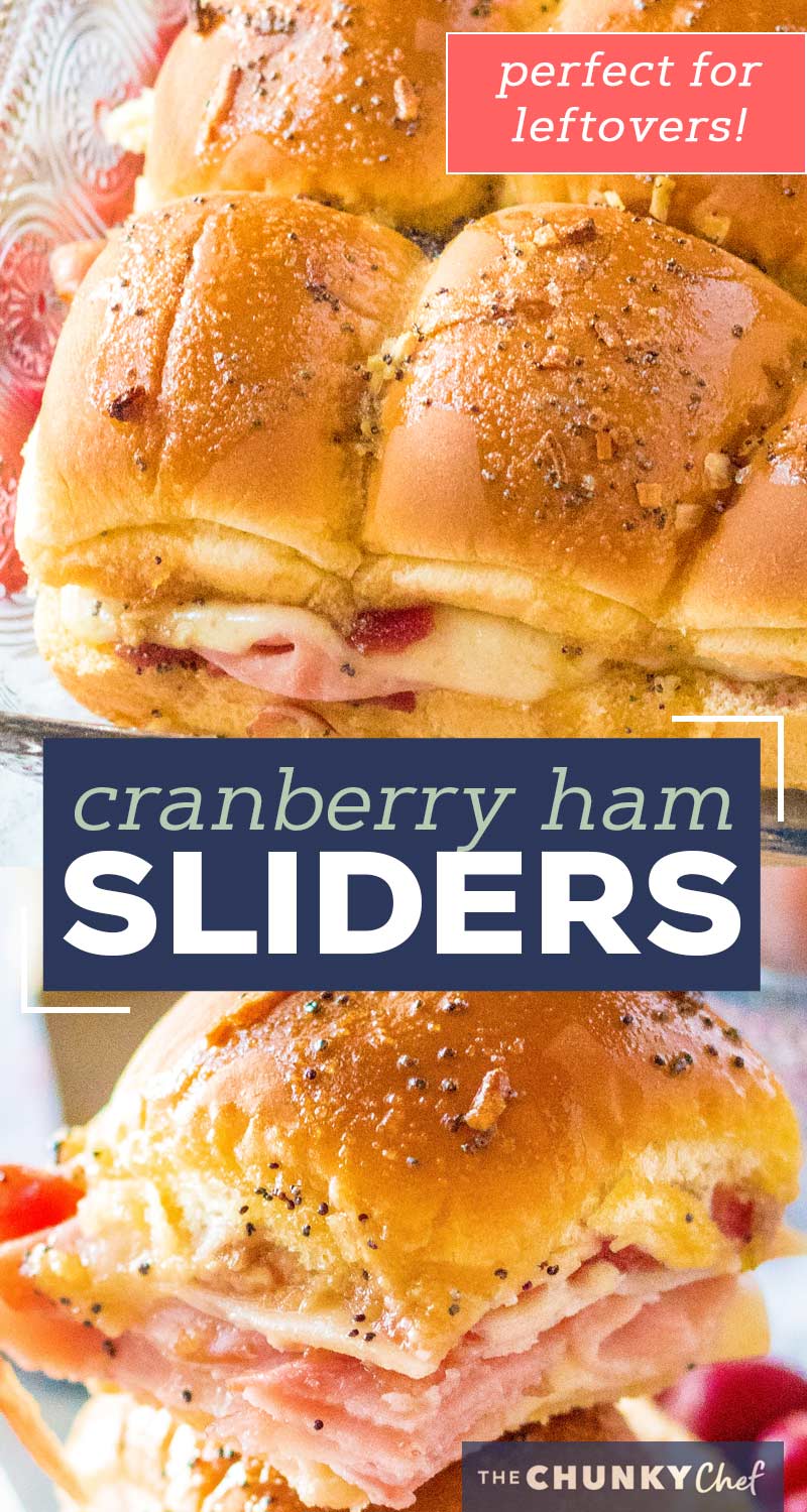Cranberry Ham Sliders (holiday leftovers) The Chunky Chef