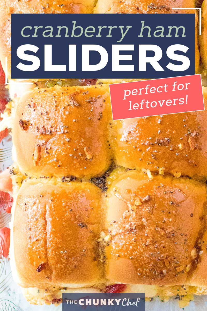 Cranberry Ham Sliders (holiday leftovers) The Chunky Chef