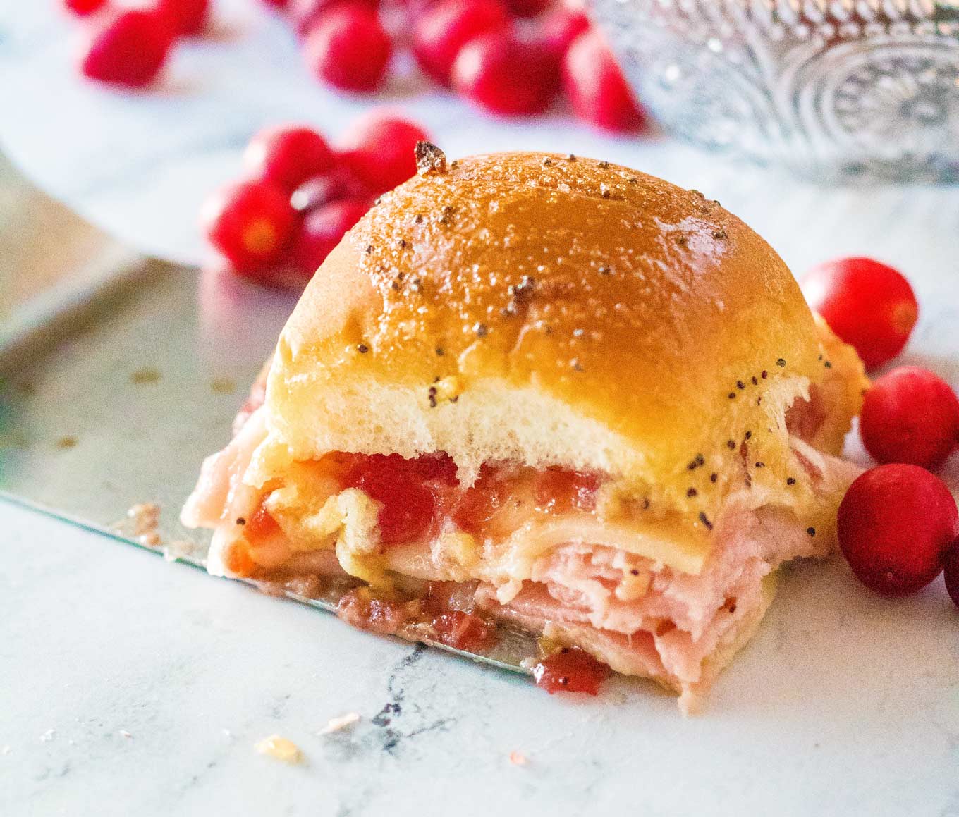 Cranberry Ham Sliders (holiday leftovers) The Chunky Chef